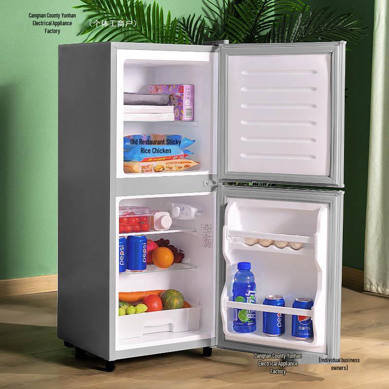 First-Class Energy-Saving Mini Fridge: Compact Double-Door Refrigerator for Home, Office, Dorm, or Rental Room