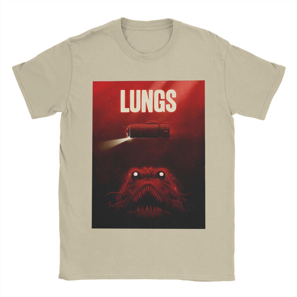 Casual T Shirt Beach Lungs Iron Lung Game Poster Leisure T Shirts Cotton Tee Shirt for Unisex Classic Pattern Short Sleeve Clothing