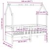 Kids  House Bed Solid Pine Wood 70 x 140 cm