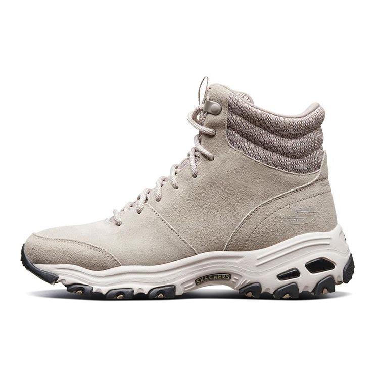 Skechers Dlites High-Top Casual Boots Women boots Gray Brown 49727-TPE 35.5