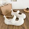 Fashion Comemore Thick-soled Cute Round Toe Mary Janes Shoes Women Spring Autumn Flat Bottom Casual Height-increasing Women's Shoes