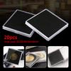 20PCS Plastic Square Coin Holder Capsules Container Coin Transparent Gaine Small Round Coin Protection Box Display 20mm-40mm