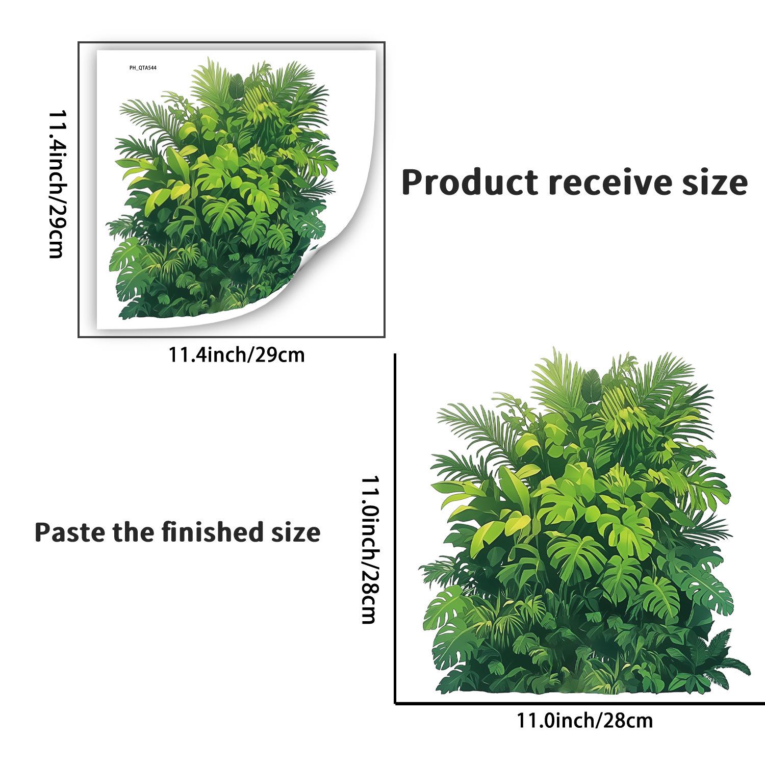 

Зелена рослина Ванна туалет Самоклеючі настінні наклейки Декорація