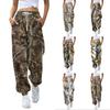 Damen Casual Jogginghose mit Blattmuster, Kordelzug, elastischem Bund und Bündchen an den Knöcheln für den täglichen Gebrauch