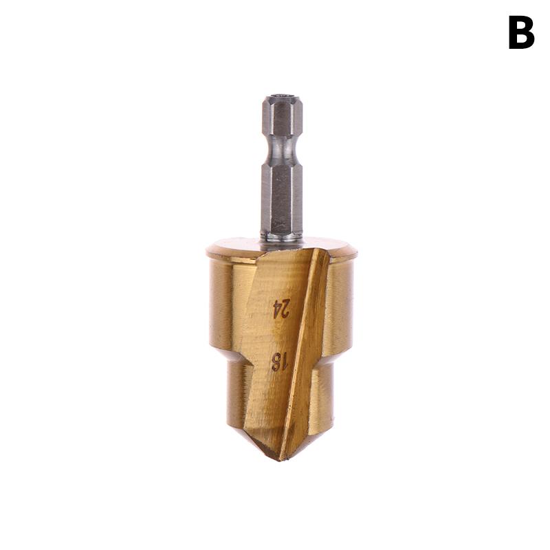 Titanium Plated Ppr Lifting Drill Water Pipe Repair Reamer Set For 4:6 ⁄ 1 Inch Water Pipe Opening Hex Shank Water Pipe Drill