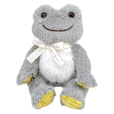 Nakajima Corporation Pickles the Frog Smile Hop Bean Doll Gray 202857-24 H17 X W16 X D15cm