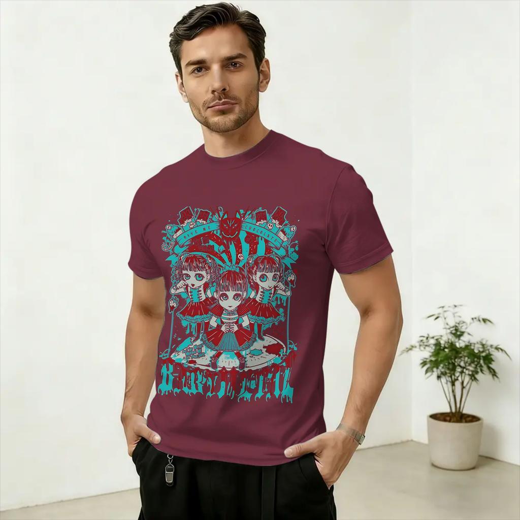 Babymetals Japan Band 100 Cotton T-Shirt For Unisex Summer Y2K Basic T Shirts O-Neck Harajuku Tees Big Size Casual Tops