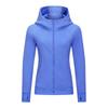 Waist-Tight Thin Yoga Wear Fall and Winter Running Jacket Workout Top Silm Hooded Cardigan Sweater Female Fleece-lined Thickened