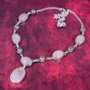 Rose Quartz & Kunzite Handmade Latest Design Jewelry Necklace, 925 Solid Sterling Silver Gemstone Necklace, Gift For Mother