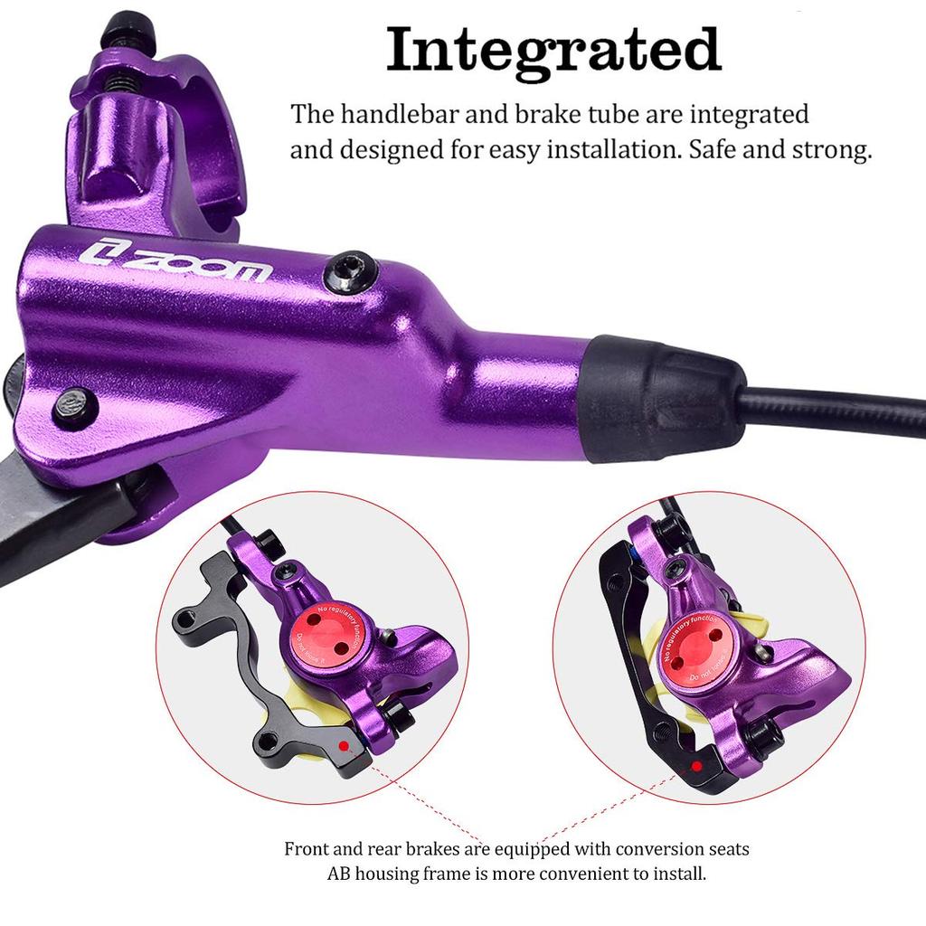 JPAMZCEO Fahrradbremshebel Set, 800mm/1400mm, Hydraulisches Scheibenbremsenset für Vorder- und Hinterrad MTB Fahrräder