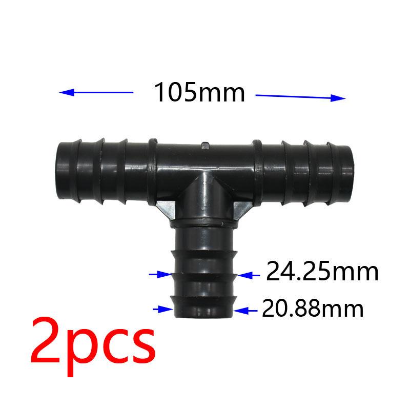 1/2 3/4 1 Inch Garden Hose Tee Elbow End Plug Straight Connector 16/20/25mm PE Hose Water Splitter Repair 90 Degree Connector