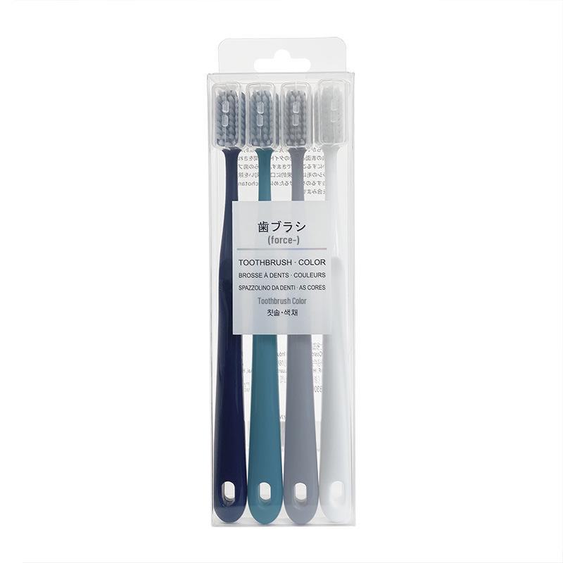 Brosse à dents japonaise à poils souples pour adultes, petite tête, pack famille et couple, lot de 4 pièces, haute qualité