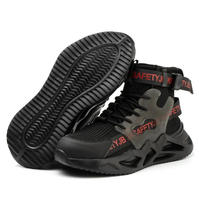 Herrsäkerhetskängor Arbetsneakers Damskor Andningsbara Stålhätta Säkerhet Punkteringssäkra Slitstarka Oförstörbara Damskor