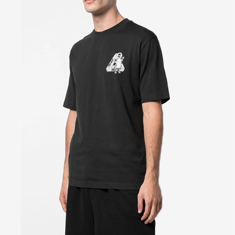 Palace U Figure Print Short Sleeve T-Shirt Unisex Tops Black P17TS104