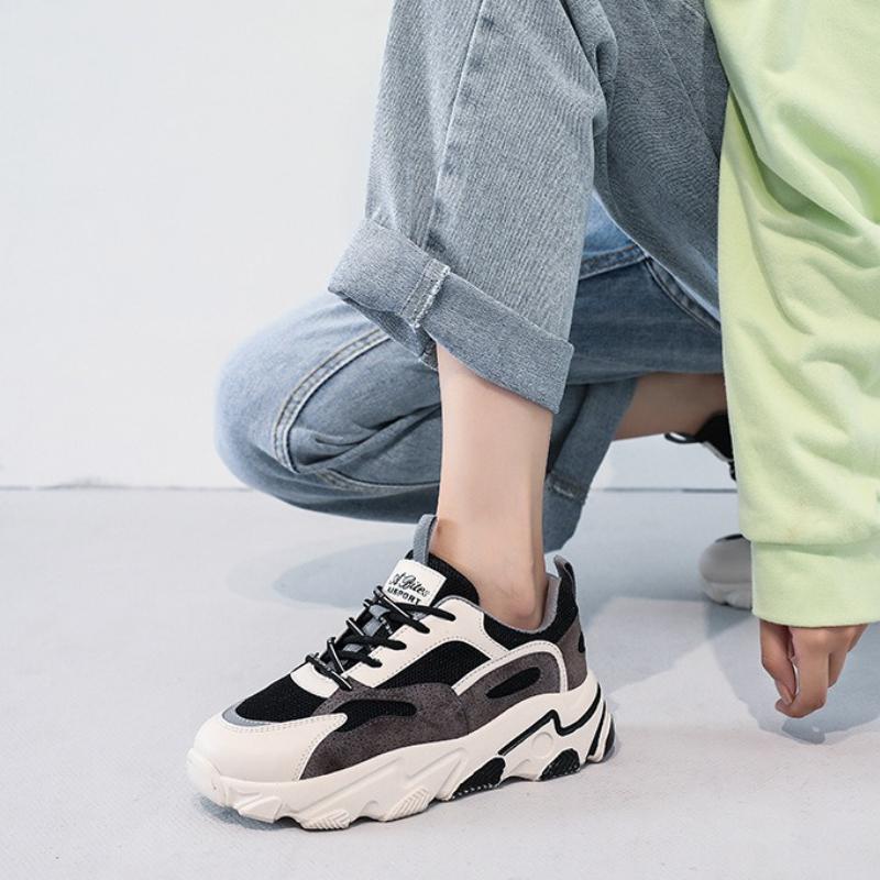 Women's Shoes Internal Height Increase Womens Casual Shoes Mesh Breathable Platform Shoes Non Slip Women Sneakers 2025 New Tenis