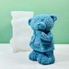 Bear Ornaments Dripping Glue Mold Diy Gypsum Ornaments Aromatherapy Candle 3d Stereo Standing Bear Candle Silicone Mold