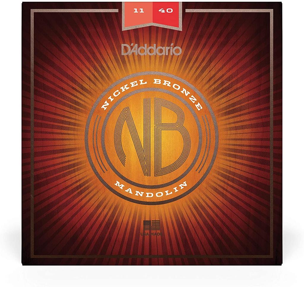 Mandolin Nickel NBM1140 D'Addario Strings, Bronze, Medium, .011-.040,