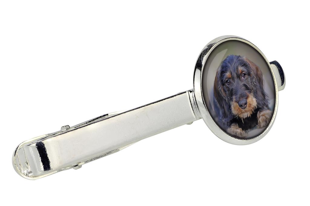 Dackel Rauhhaar, Wiener Hund, Dachshund - Manschettenknöpfe und Krawatte mit Ihrem Foto, eine Anzugdekoration, Herrenschmuck von der Marke Art-Dog.