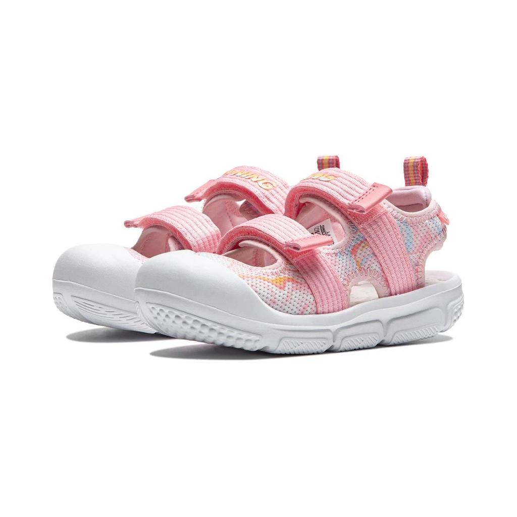 Li Ning Bequeme Atmungsaktive Strapazierfähige Schnelltrocknende Kinder Sandalen Kinder Sandalen Süß-Aprikosen-Rosa Pfirsich-Rosa YKKU020-2