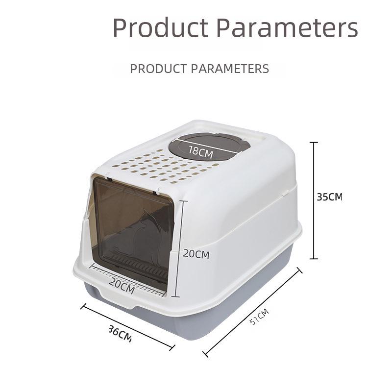 Große geschlossene Anti-Spritz-Deodorierende Katzentoilette