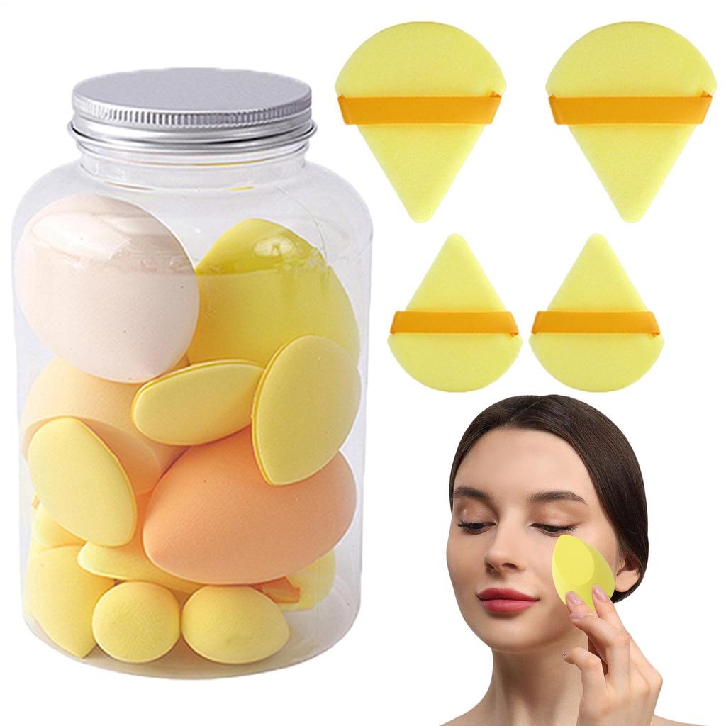 14pcs/set Mini Make Up Sponges Makeup Sponge Cosmetic Soft Beauty Sponge Powder Puff Long Lasting Beauty Sponge Wet Dry Use