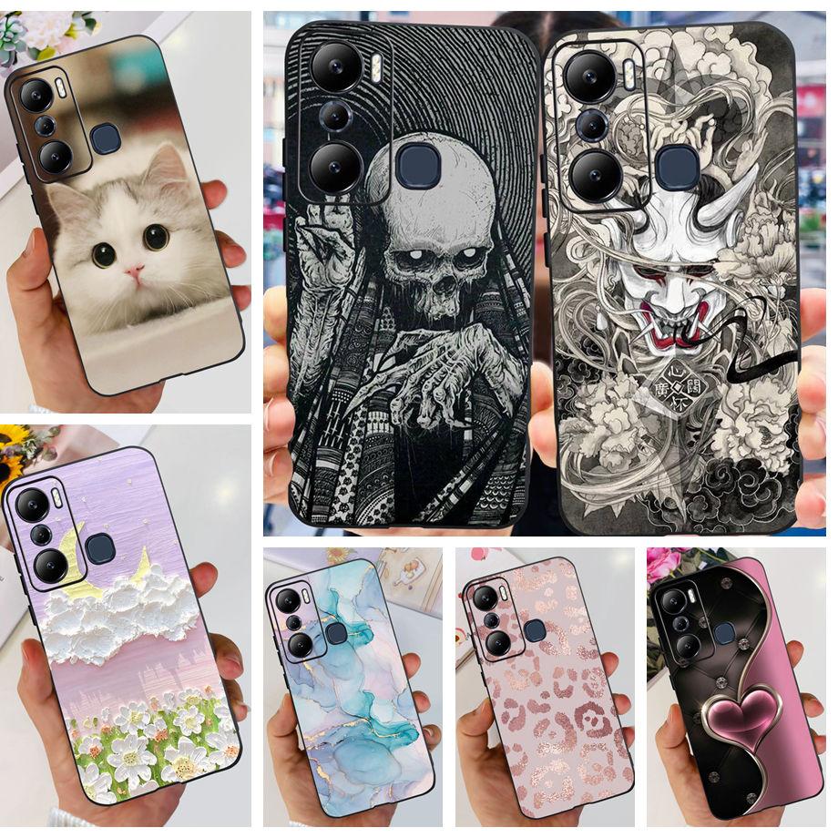 For Infinix Hot 20i 20 Play 20s Play Hot20 Phone Case Soft Liquid Silicone Bumper Shell Marble Cute Fashion Fundas For Hot20i
