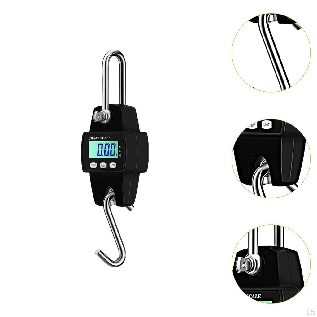 300kg Crane Scale for Weighing Luggage with LCD Display And Digital Features Travel Fishing