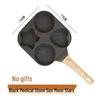 Carefully Crafted Maifan Stone Non-Stick 4-Hole Egg & Burger Frying Pan for Breakfast