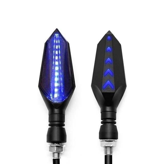 Universal Amber Blue 12V DRL Flowing Flashing Dynamic Sequential Motorcycle Led Turn Signals Light Indicator Light Motorcycle