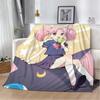 Beauty Warrior Anime Blanket King Size Beach Towel Warm Winter Blankets for Sofa Knitted Plaid Luxury Bedding Home Interior Knee
