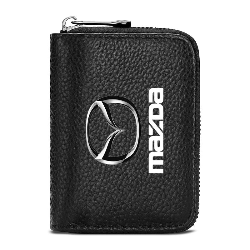 Kožená peněženka na řidičský průkaz, ID kartu, bankovní kartu do auta Styling pro Mazda 3 6 CX5 2 CX3 CX9 MX5 RX8 Demio MS CX5 2 Axela Demio Atenza MS GJI BK MP