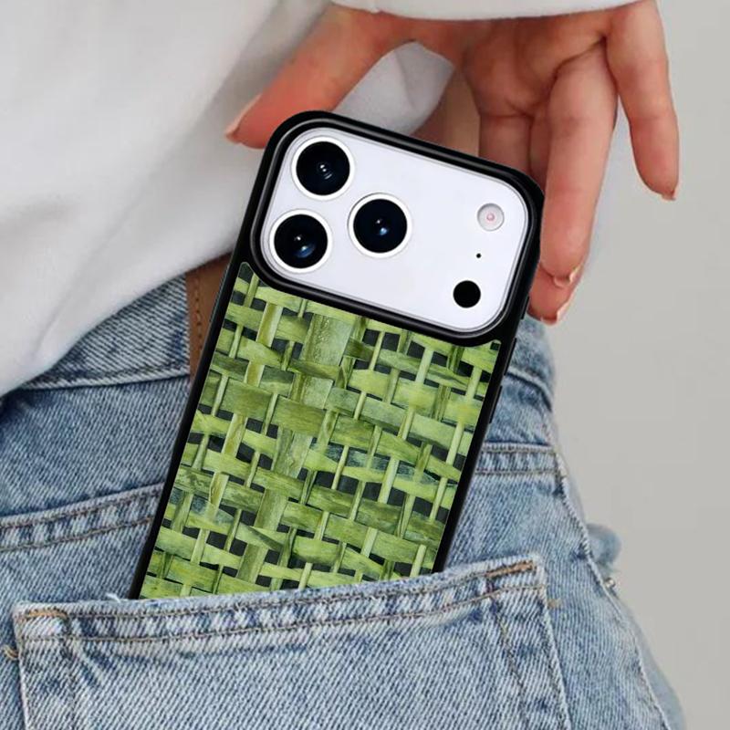Bamboo Inlay Style Phone Case for iPhone 16e 15 14 13 12 17 Pro Max Plus Air 17pro Cover Coque