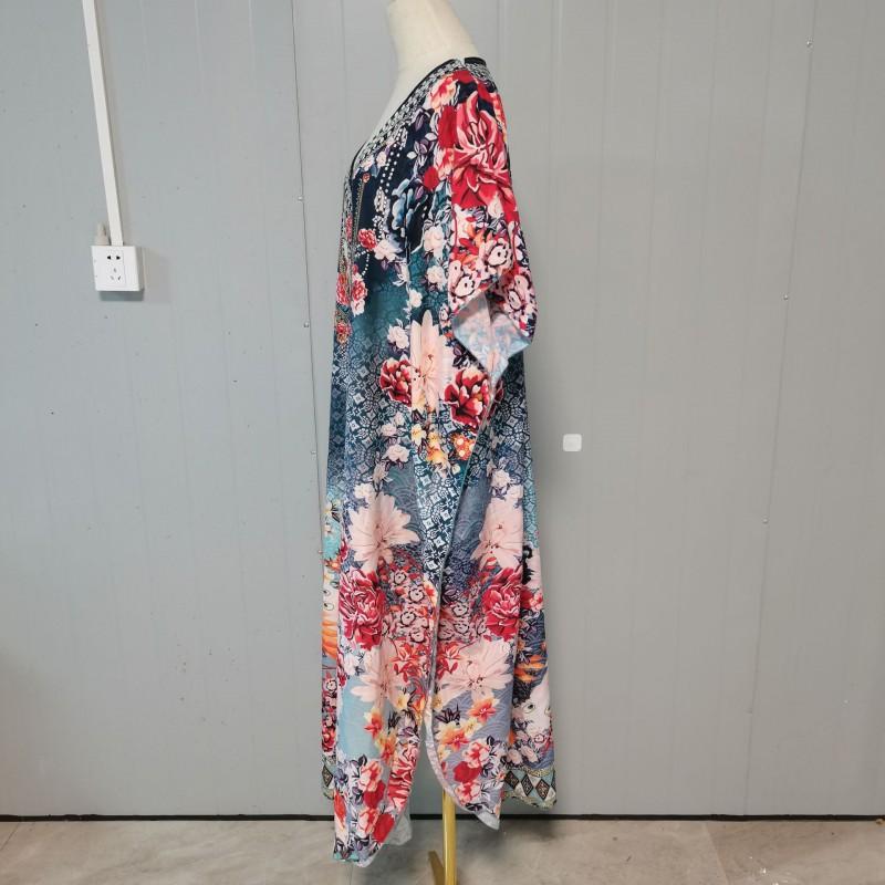 Womens Loose Beach Cover Up Kimono Style Swimwear Overlay UV Protection Lightweight Long Robe Pool Vacation