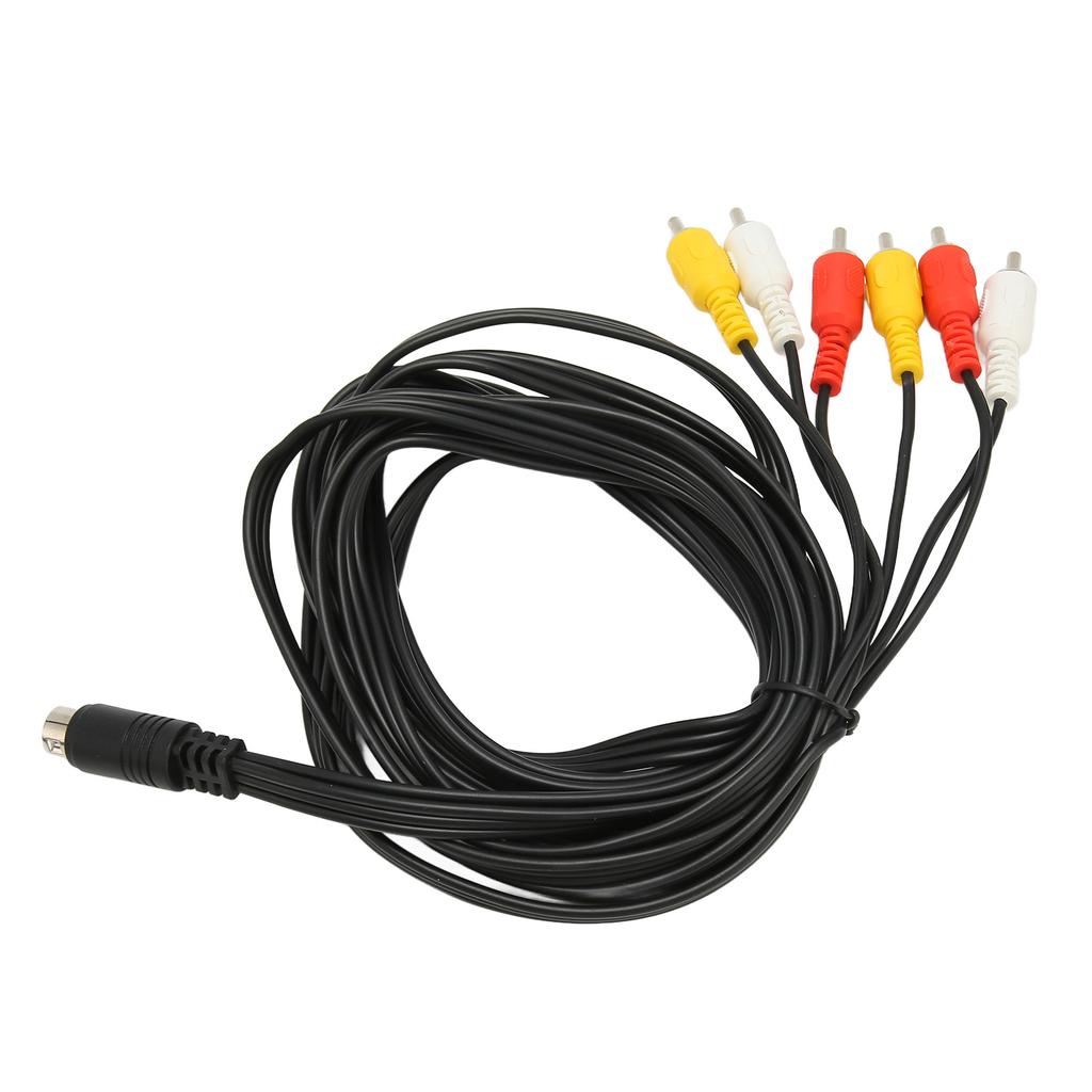 Mini DIN To 6 RCA Cable 9 Pin Clear Signal Stable Sound Video Composite Wire for Digital Camcorder TV AV Receiver