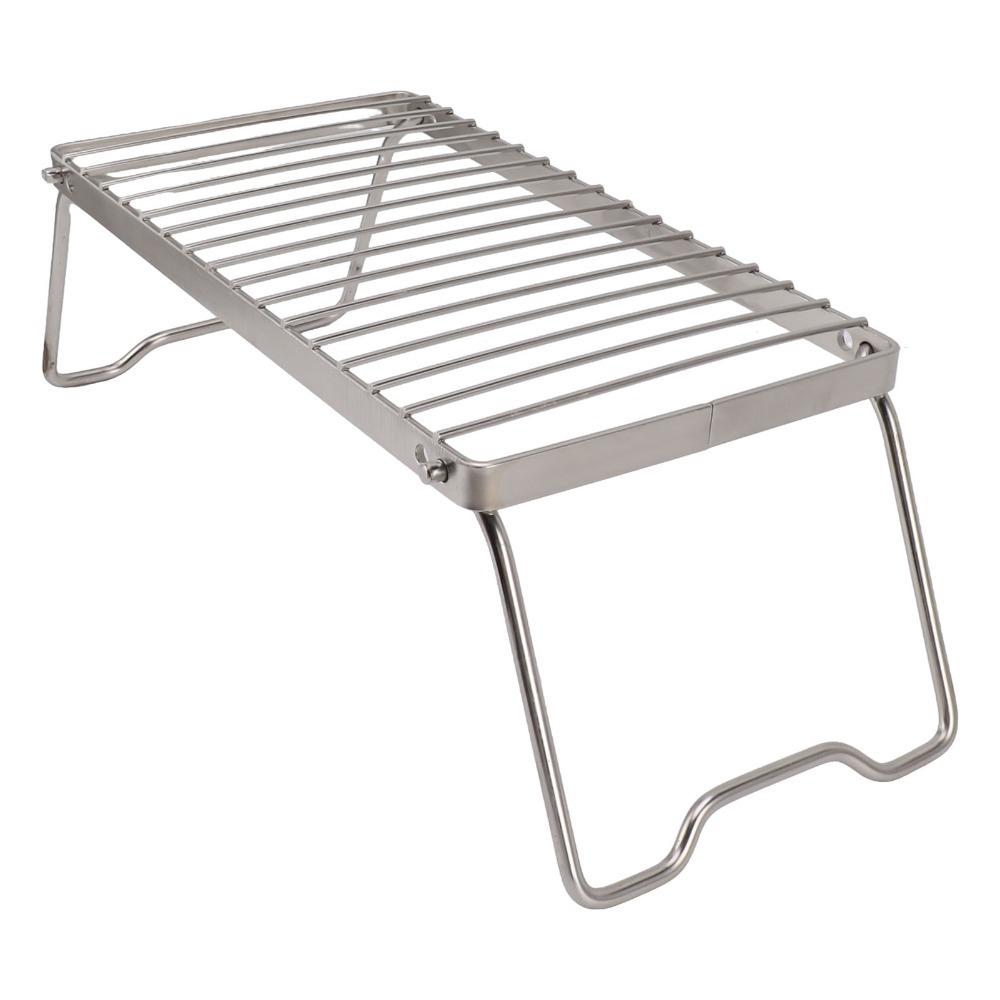 Sliver Backpacking Grill Stainless Steel Folding Grill Rack Campfire Grill  Camping Grate