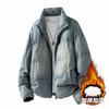 Denim Cotton-padded Men's Winter New Loose Stand-up Collar Cotton-padded Jacket Washed Trendy Cotton-padded Men's Jacket