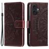 For iPhone 16 Stand Case PU Leather Wallet Phone Cover Totem Imprinted