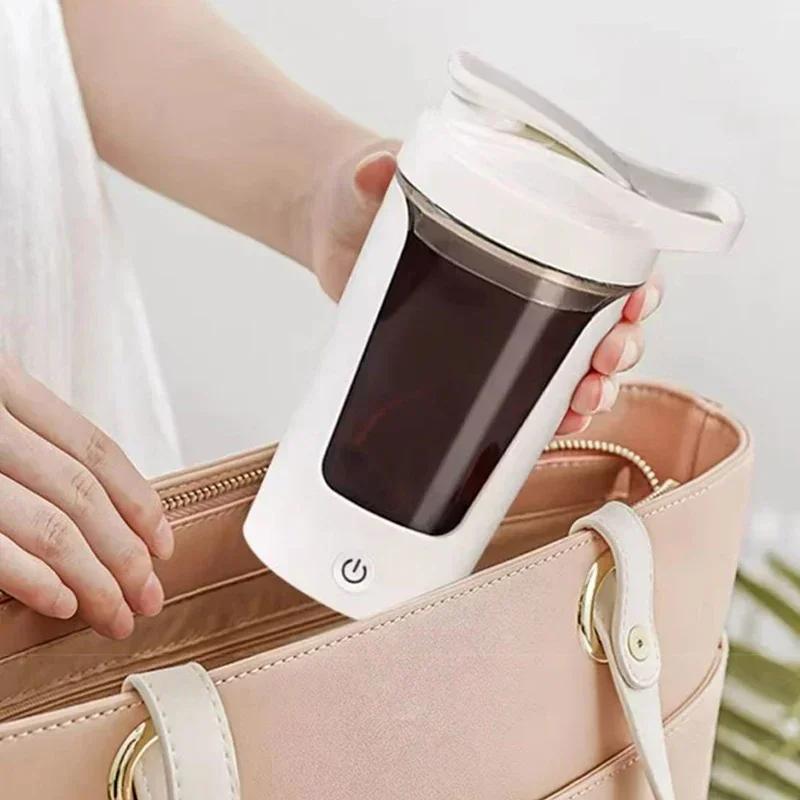 450ml Electric Automatic Mixing Cup Portable Whey Protein Shaker Bottle Battery Powered Fully Automatic Stirring Cup for Home