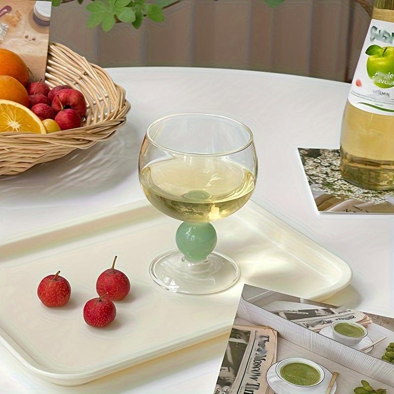 Green Ball Stemmed Decor Glass Cup Goblet Glasses Heat-resistant Cute High Borosilicate Dessert Ice Cream Bowl Festival Gift