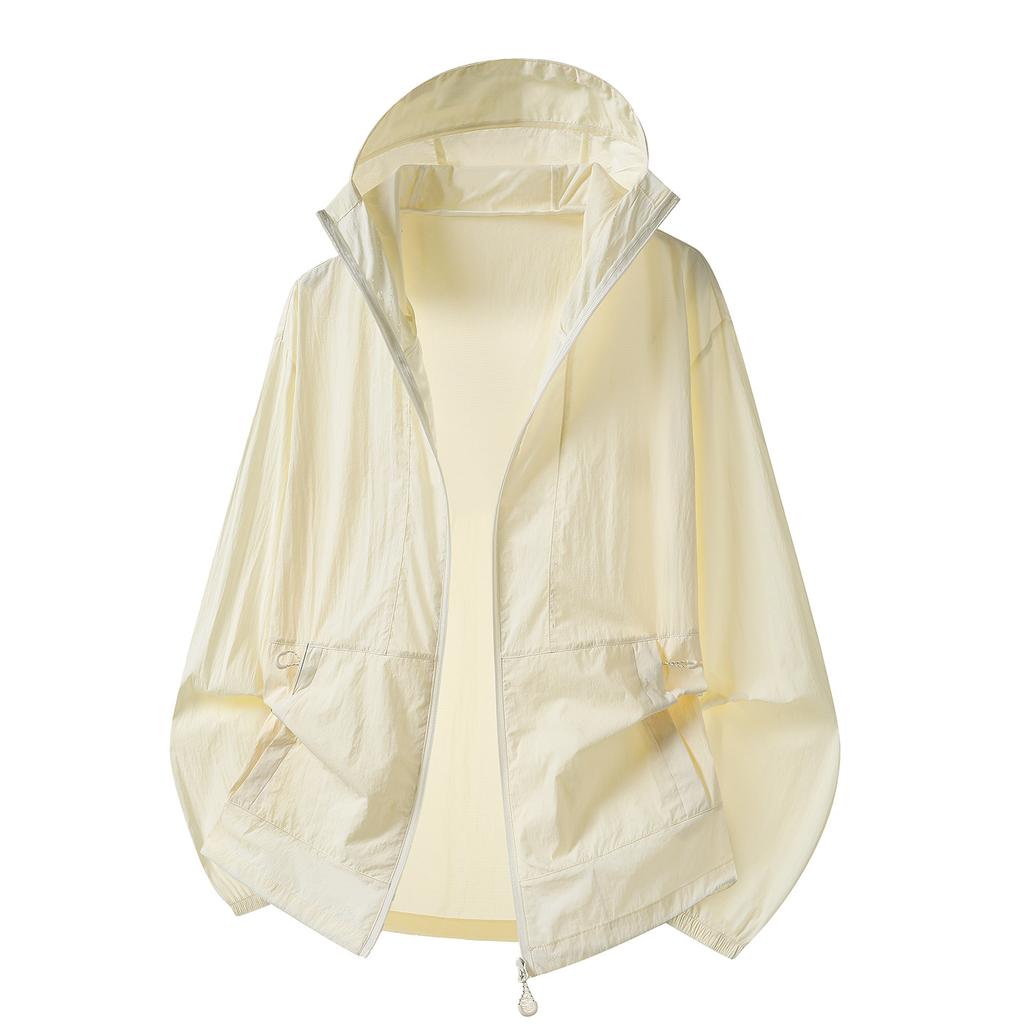 Outdoor lightweight sports hooded charging sunscreen clothing jacket women's light and breathable anti-splashing sunscreen clothing