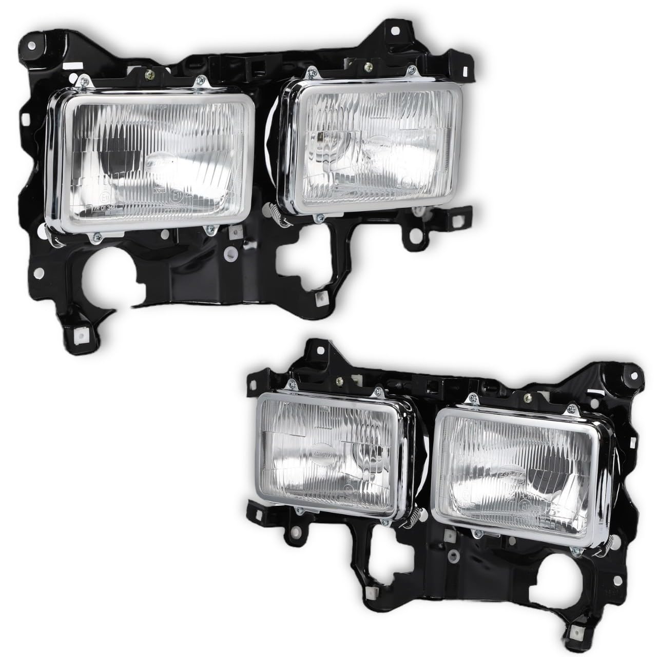 

Kanoan НОВЫЙ Canter для Mitsubishi Fuso Canter Пассажирский Правая сторона Левая сторона Левая и Правая H1 Запчасти послепродажного обслуживания Фары, Квадратные, Комплект из 4 штук, чёрный