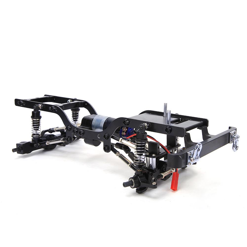 Metal RC Car Body Chassis Frame Kit Fits for MN D90 1 12 Climbing Car(Black S MN 90BL )