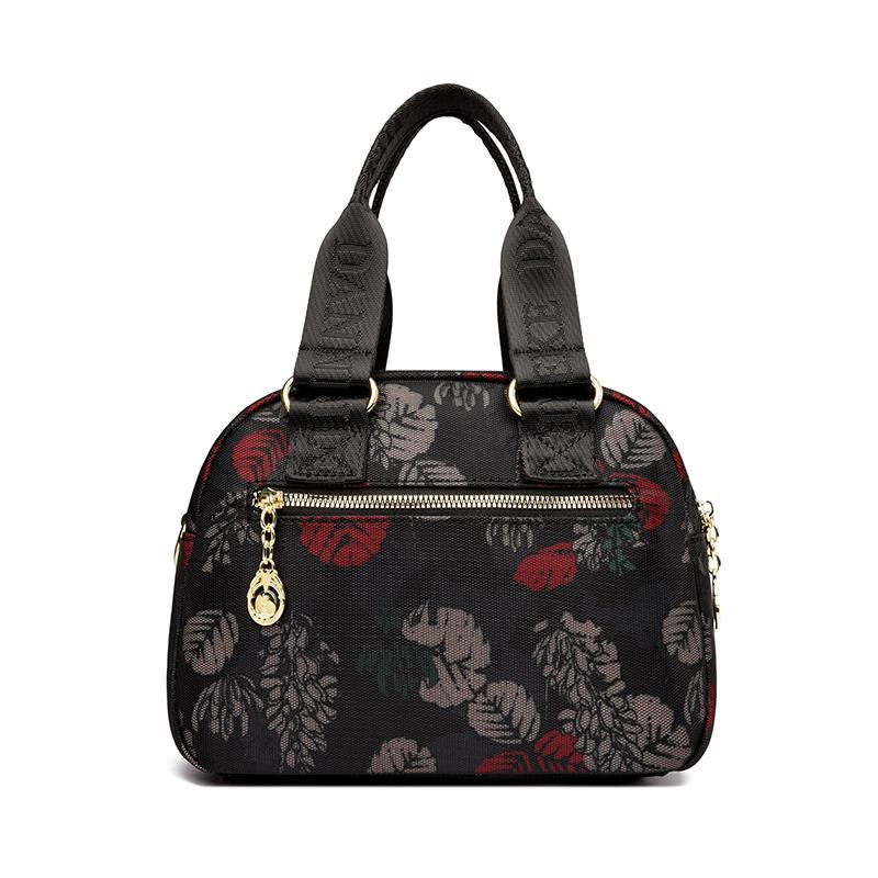 Oxford Floraldrucke Wasserdichte Damen Mini Handtasche Damen Schultertasche Damen Rucksack Kleine Handy Geldbörse Geldbeutel für Mädchen
