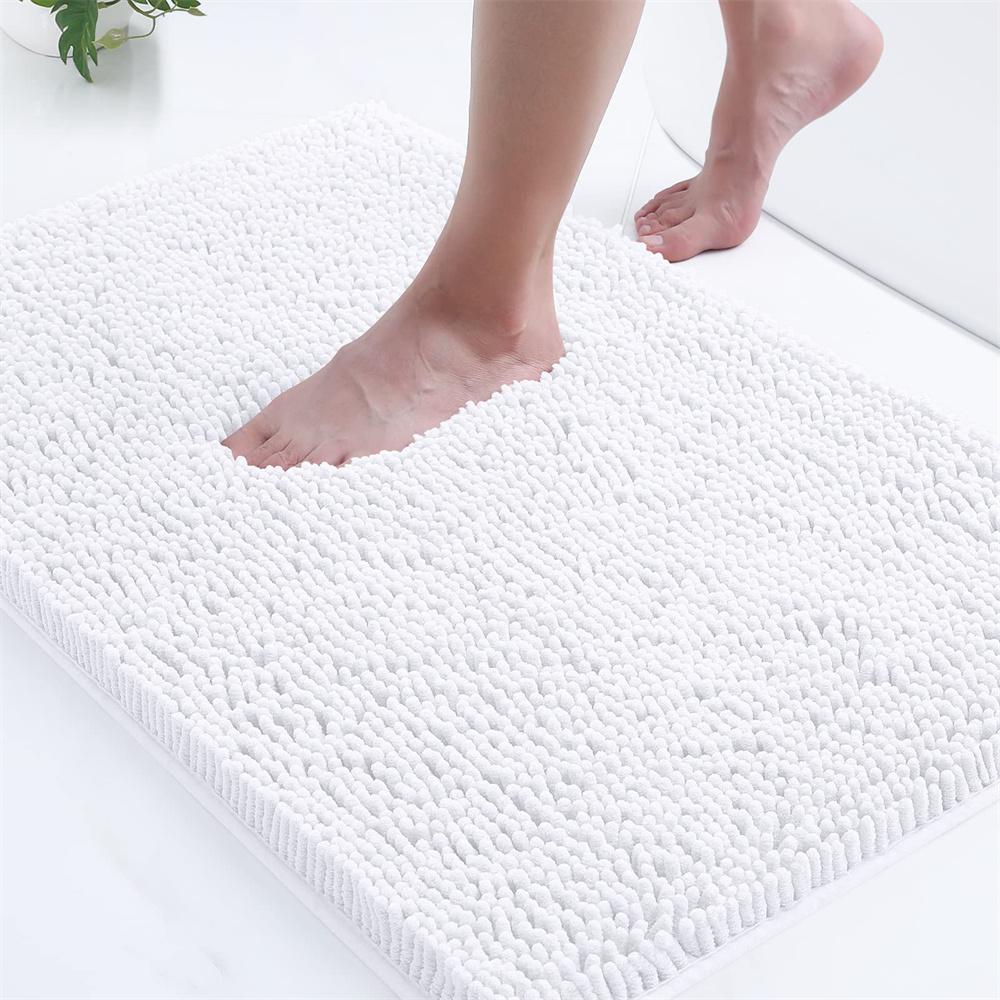 Olanly Super Absorbent Bathroom Rug Luxury Chenille Bath Mat Plush Non-slip Shower Mat Bathroom Carpet Welcome Deal Floor Mats