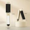 Portable Folding Cushion Hair Brush with Removable Mirror, Travel Size Comb, Cream