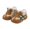2025 Winter Kids' Korean Cotton Shoes: Trendy Patchwork, Soft Sole, Warm, Unisex, Versatile