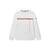 Fila Striped Letter Knit Crewneck Sweatshirt Men Sweatshirt Standard-White F11M231201F-WT