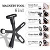 Multifunktionaler 6-in-1 Katzenaugen-Nagelmagnet-Stab Stark Absorbierend DIY-Nagelkunstwerkzeug Professionelle Maniküre-Zubehör