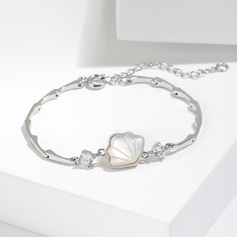 Bamboo Splicing Lifetime Bracelet Female, Give Girlfriend Valentine's Day Gift Natural Shell One Shell Bracelet