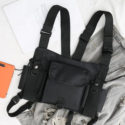 Unisex Outdoor Adjustable Vest, Chest Pouch, Shoulder Waist Bag, Wearable and Durable